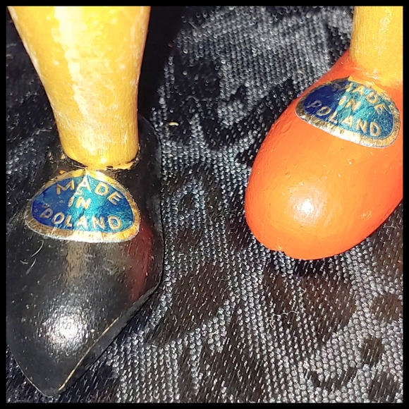 Two Vintage Polish Wooden Peg Dolls - Picture 5 of 7